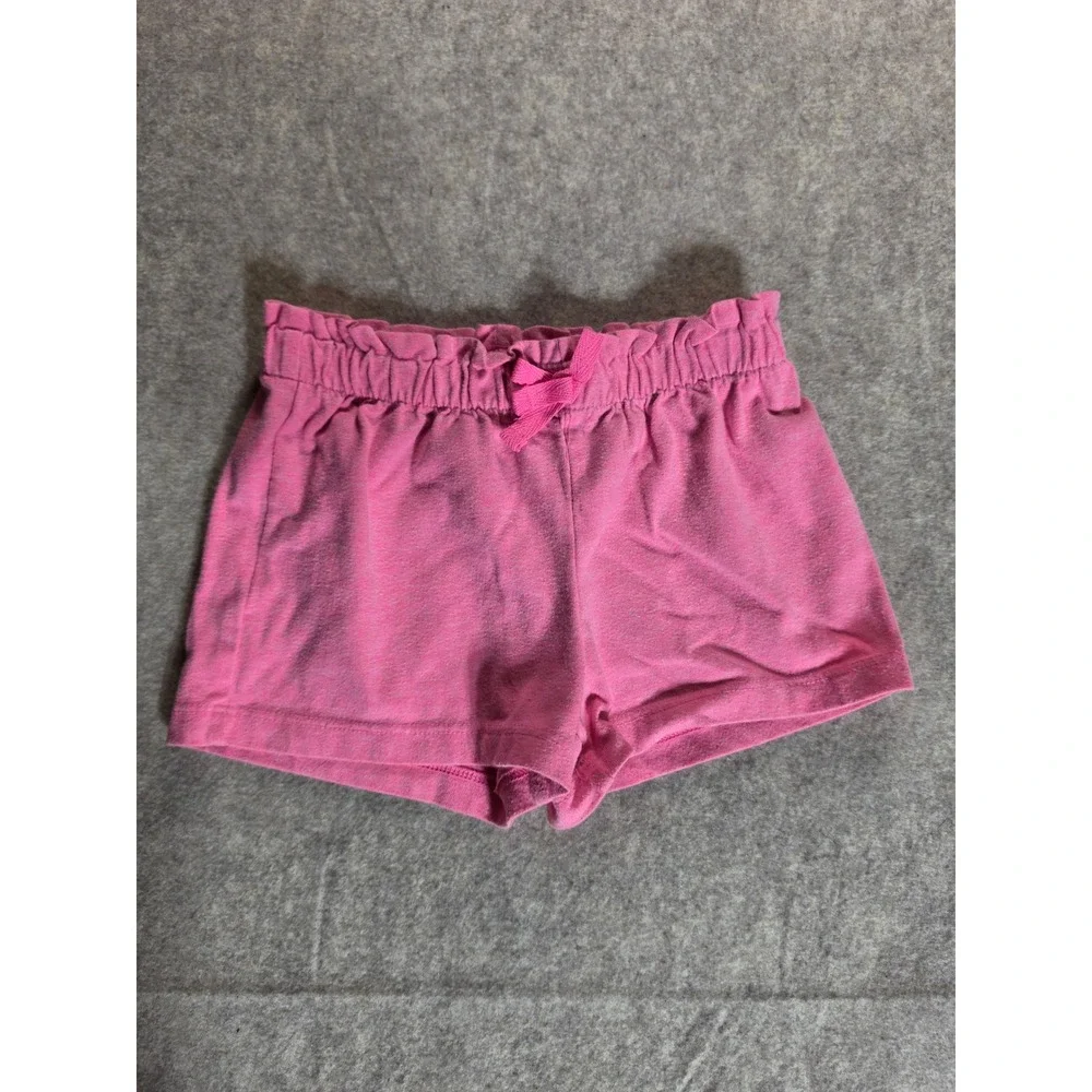 Childrens Place Girls Pink Knit Shorts Elastic Paperbag Waist Size 5T Casual
